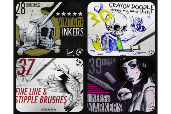 650 Procreate Brushes Mega Bundle - Image 5