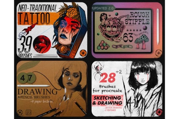 650 Procreate Brushes Mega Bundle - Image 6