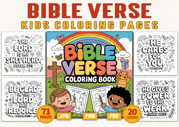 70+ Bible Verse Coloring Pages for Kids
