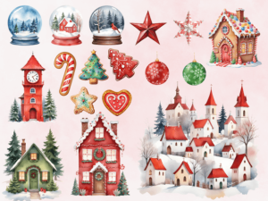 Alternative view of 70 Sweet Christmas Clipart Bundle PNG