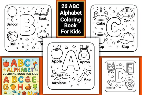ABC Alphabet Coloring Pages for Kids