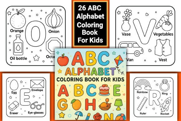 ABC Alphabet Coloring Pages for Kids - Image 2