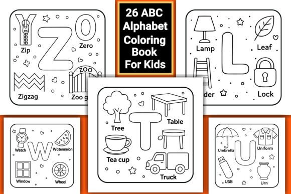 ABC Alphabet Coloring Pages for Kids - Image 3