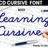 Abcd Cursive Bold Font