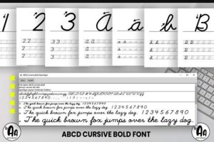 Alternative view of Abcd Cursive Bold Font