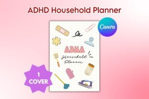 Alternative view of ADHD Household Planner - CANVA Template