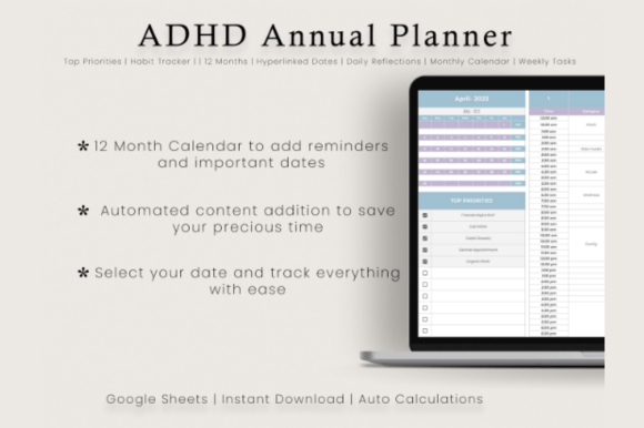 ADHD Life Planner for Google Sheet - Image 7
