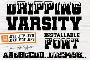 Ab Dripping Varsity Font