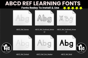 Alternative view of Abc Tracing Alphabets Font