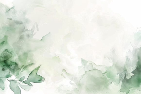 Abstract Green Watercolor Background