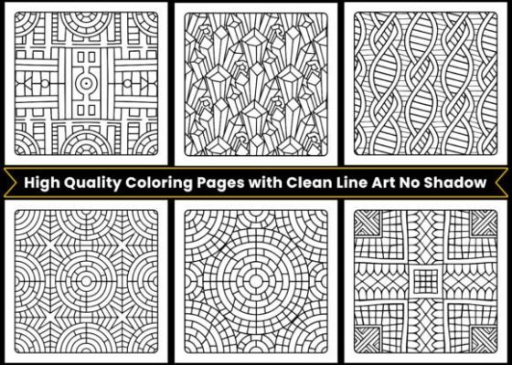 Alternative view of Abstract Patterns Adults Coloring Pages