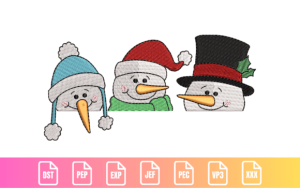 Adorable Peeking Snowmen