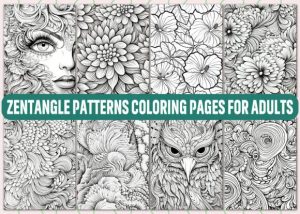 Alternative view of Adults Zentangle Patterns Coloring Pages