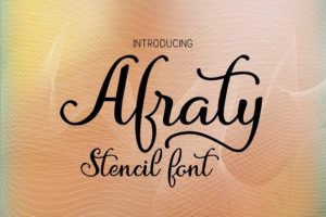 Afraty Stencil Font