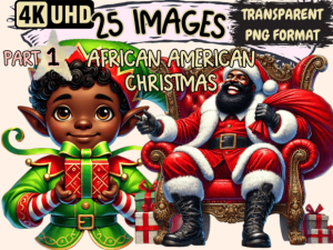 African American Christmas Clipart P1