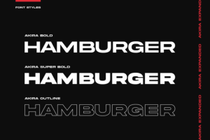 Alternative view of Akira Expanded Font