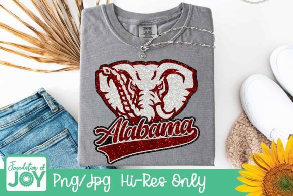 Alabama Football Mascot Png, Glitter - Image 2