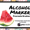 Alcohol Marker Style Procreate Brush Set
