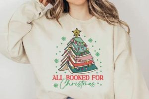 All Booked for Christmas Shirt Gift Svg