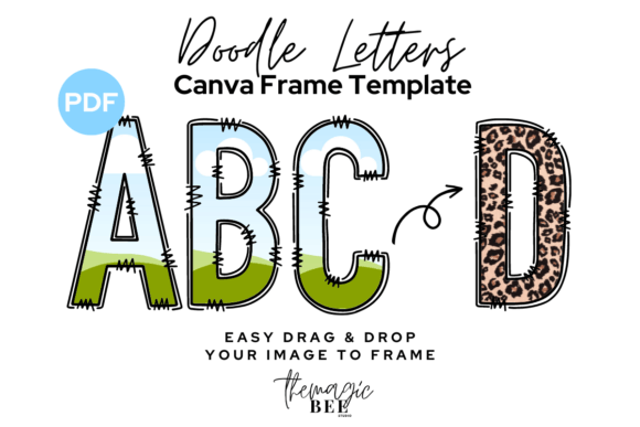 Alphabet Letters Editable Canva Frame