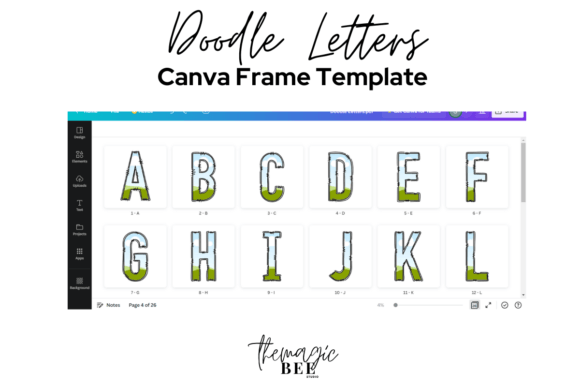 Alphabet Letters Editable Canva Frame - Image 3