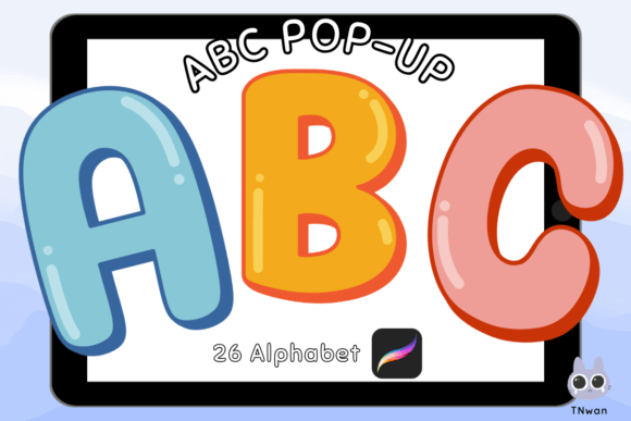 Alphabet Procreate Brush Stamp Letters