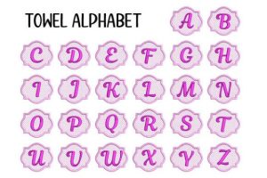 Alphabet with Knockdown Stitch Backround