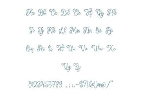 Alternative view of Amber Embroidery Font