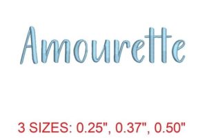 Amourette Embroidery Font