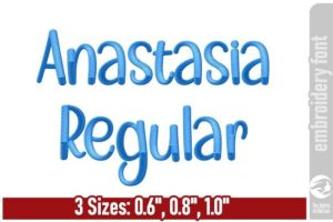Anastasia Regular Embroidery Font