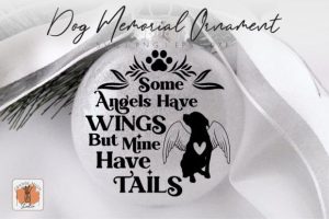 Angel Dog Memorial Christmas Ornament