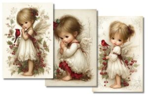 Alternative view of Angels and Cardinals JPEG Clipart Bundle