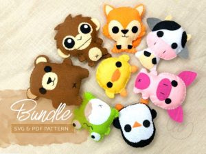 Animal Collection Felt Sewing Pattern