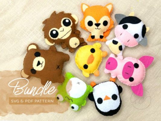 Animal Collection Felt Sewing Pattern