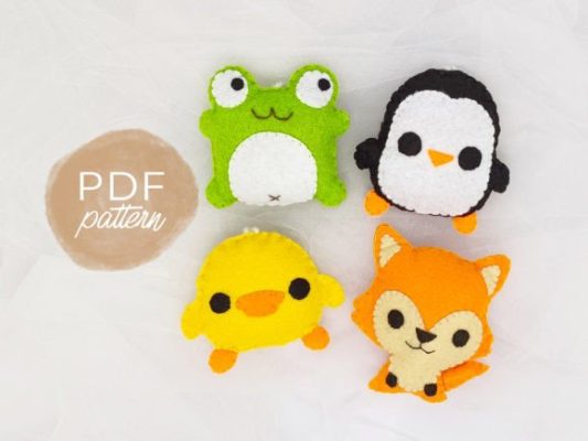 Alternative view of Animal Collection Felt Sewing Pattern