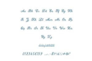 Alternative view of Annabelle Embroidery Font