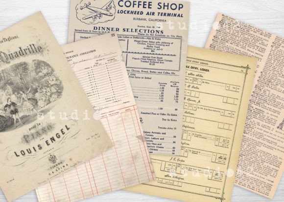 Antique Paper Ephemera Pack V3 - Image 5