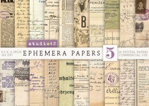 Antique Paper Ephemera Pack V5