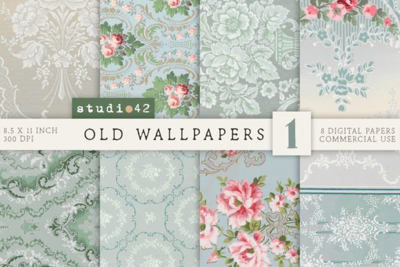Antique Wallpaper Printables V1