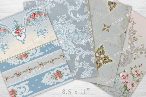 Antique Wallpaper Printables V1 - Image 2