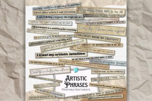 Artistic Phrases Printable Sentiments