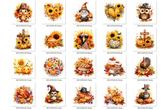 Alternative view of Autumn Thanksgiving Design Pack