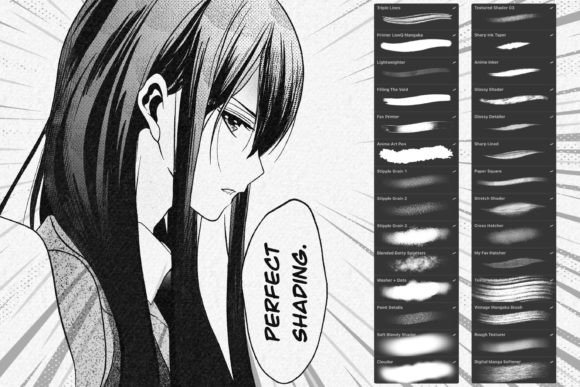 Awesome Manga Procreate Brushes - Image 8