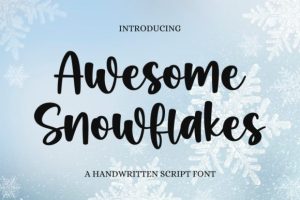 Awesome Snowflakes Font Font