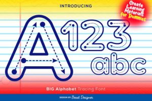 Big Alphabet Tracing Font