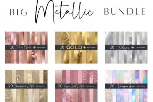 BIG Metallic Digital Paper Bundle