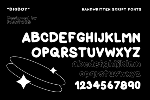 Alternative view of Bigboy Font