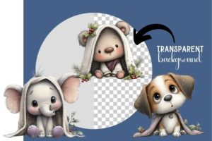 Alternative view of Baby Animal PNG Clipart Bundle