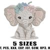 Baby Elephant Embroidery Design