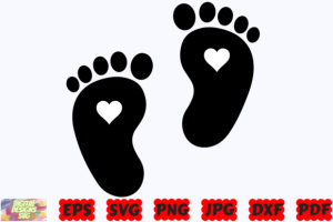 Alternative view of Baby Feet SVG | Baby Footprint SVG |Baby